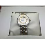 A boxed Cartier two tone watch with matching bi me