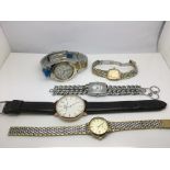 Five watches including Omega, Rotary and Ingersoll