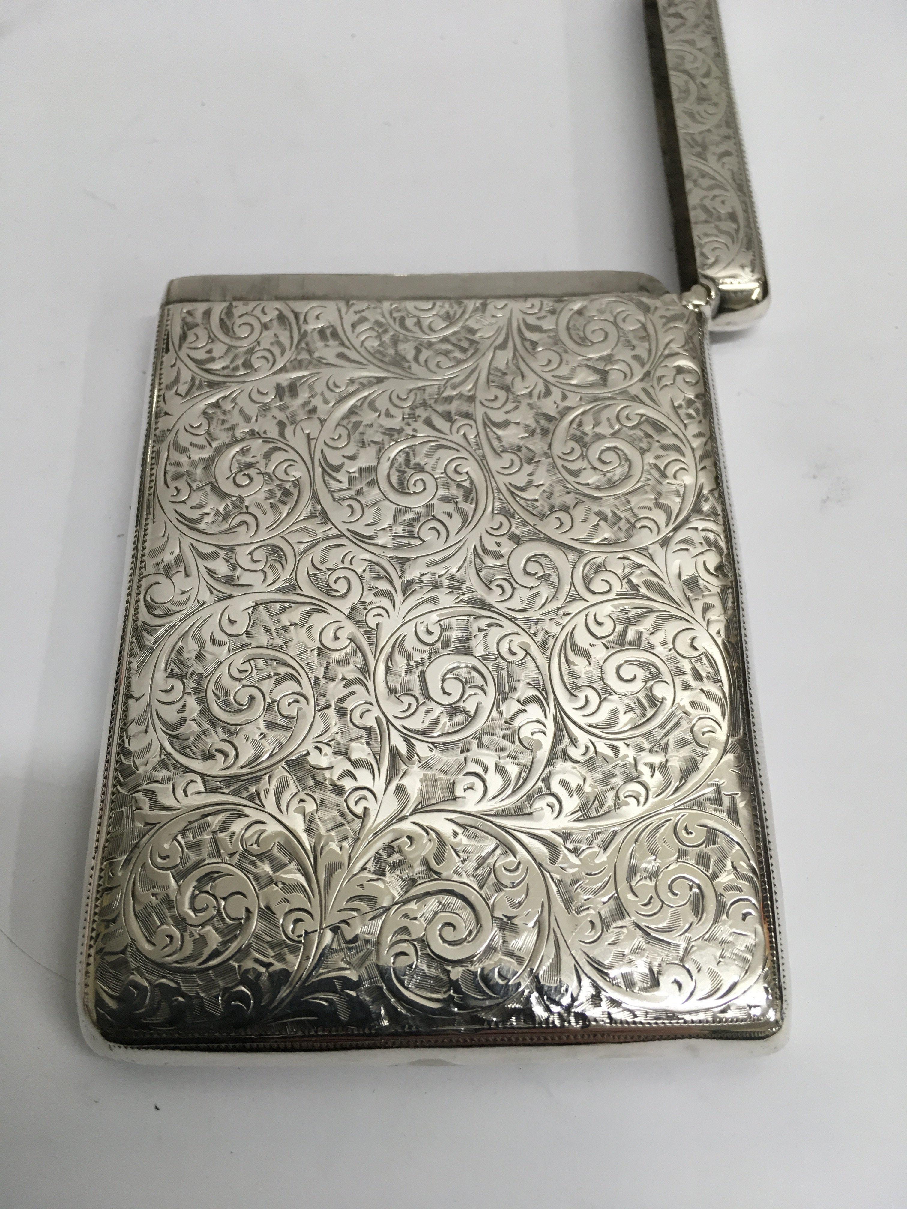 A silver card case with Chester hallmarks. - Image 2 of 2