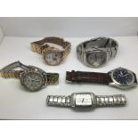 Five watches including Rotary, Armani and Pulsar e