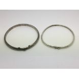 Two silver bangles - NO RESERVE