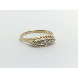A 1930s 18carat gold ring set with diamond. ring size O-P