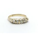 An 18carat gold ring 1930s set with rose cut diamonds ring size P.