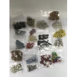 Twenty various rosary bead necklaces.