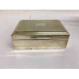 A silver cigarette box with hinged lid Birmingham