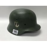 A German M35 helmet, repainted.