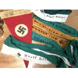 German Propoganda cloth pieces x4