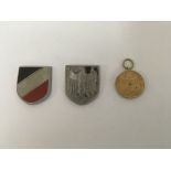 German LS&GC medal and Pith helmet shields