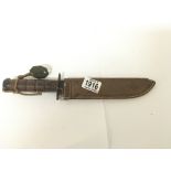 American M1 Fighting Knife in home made scabbard ,