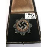 German WW2 style Deutches Kreuz in Gold maker numb