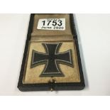 German WW2 style Iron Cross 1st class in fitted ca