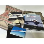 A box containing Concorde flight memorabilia and a