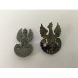 Poland an Polish Navy seamans capbadge and a scarc