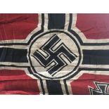 German WW2 War flag 5x3 feet approx with issue sta