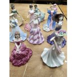 10 Coalport lady figures (10)