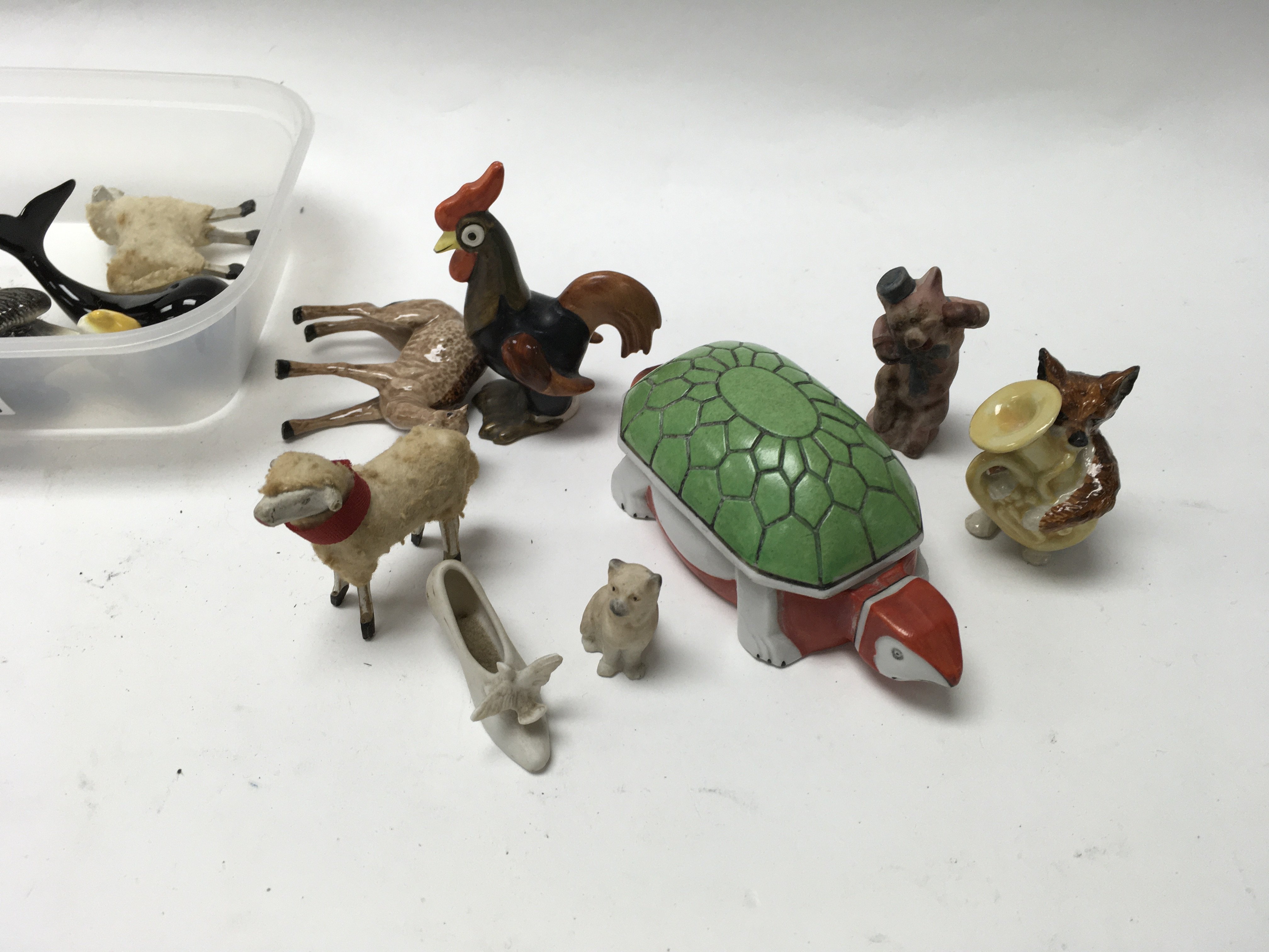 A small collection of early bisque and porcelain a