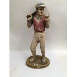 A figure of an American baseball player - Babe Rut