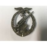 German WW2 style Luftwaffe Flak badge