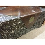 A camphor wood chest with carved lid and front .10