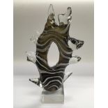 An art glass sculpture, approx height 32.5cm.