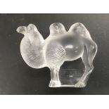 A Lalique glass figure of a camel, approx height 8