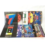 A collection of 1980s and 90s compilation LPs incl