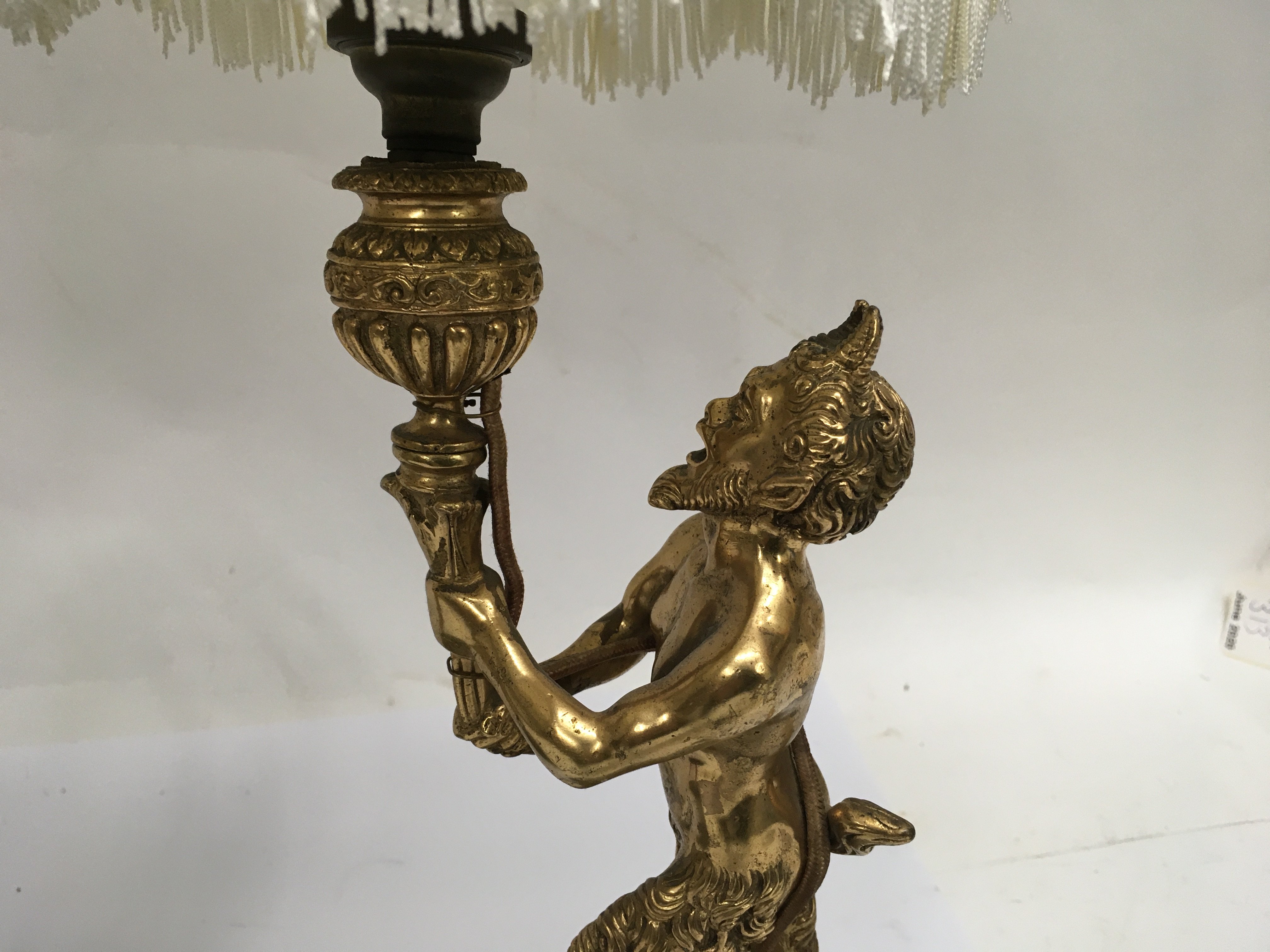 A pair of side lamps in the form of fawns.28 cm - Image 3 of 3