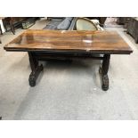 A Quality William VI rosewood Library table the re
