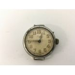 WW1 RFC wrist watch with engraved RFC to rear case