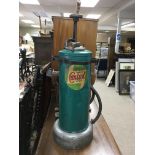 Vintage garage forecourt oil dispensing pump in gr