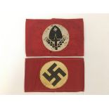 German Party armband and a Labour version