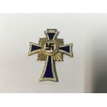 German WW2 style Mothers Cross in gold, with early