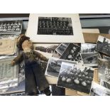 A Nora Wallings sailor doll plus a qty of mixed early photos.