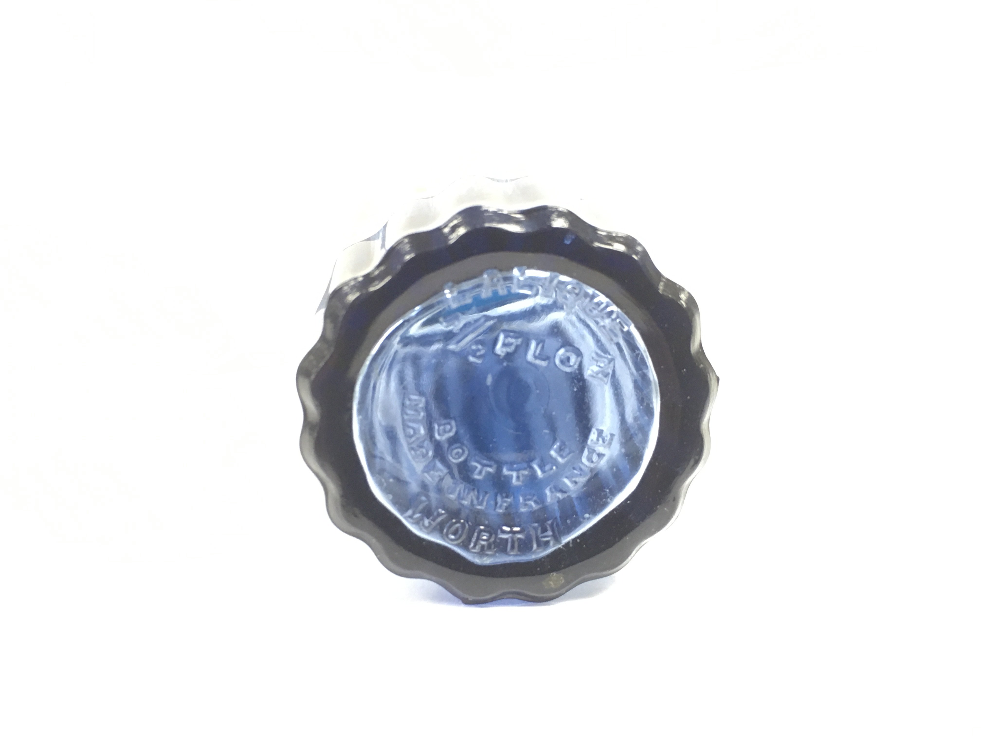 A small Lalique blue glass perfume bottle, approx - Image 2 of 2