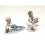Two Lladro figures. One in the form of a girl seat