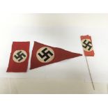 German WW2 Political items inc Pennant