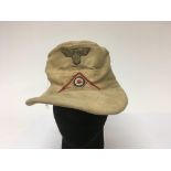 German WW2 Afrika Korps forage cap with most inter