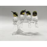 Swarovski Bee eaters boxed approx 7.5 cm in height