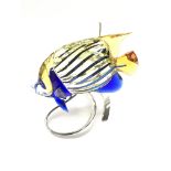 A Swarovski Emperor Angelfish on a silver-tone met