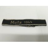 German WW2 style SS "Metz 1944" cuff title