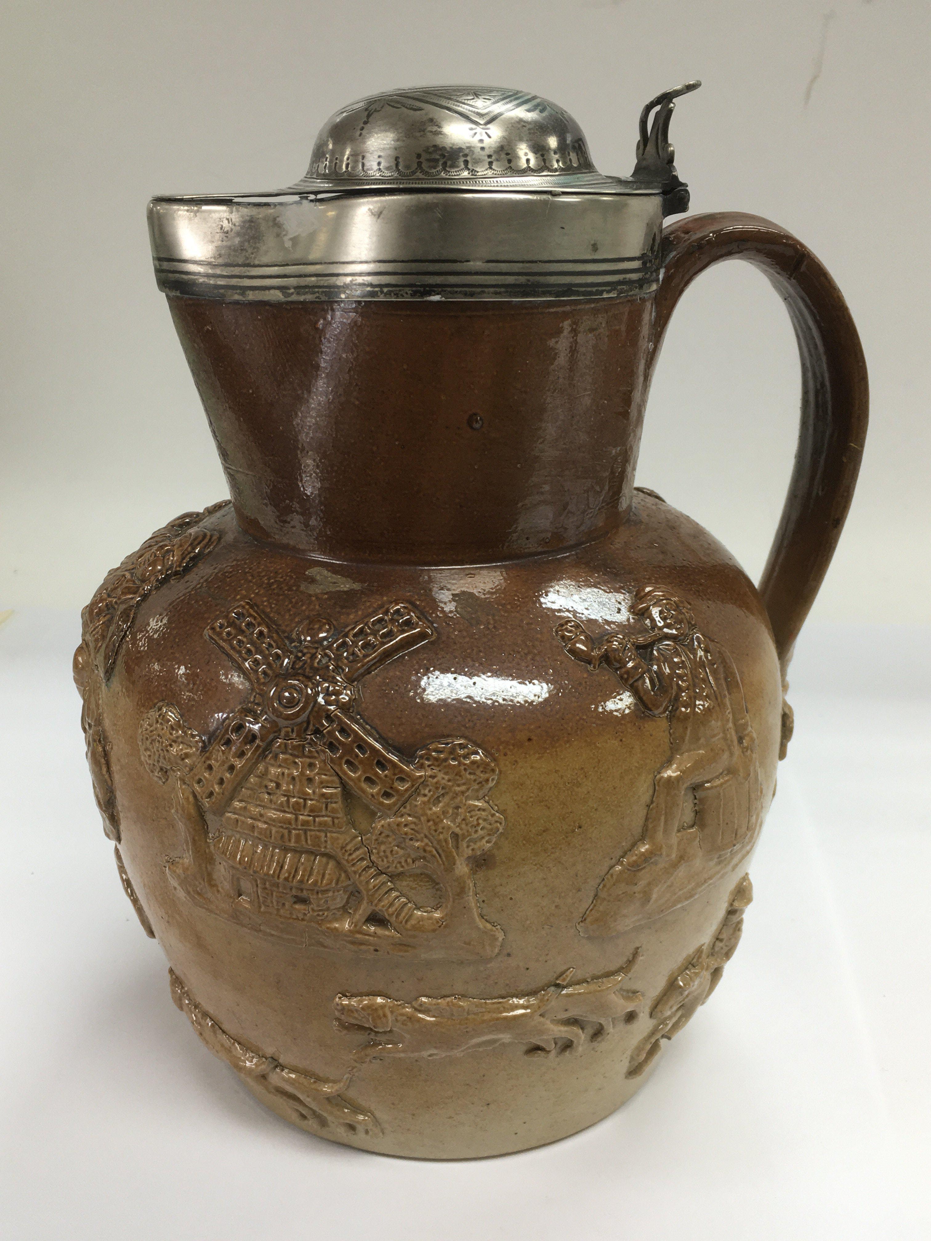 A silver lidded Harvestware jug, possibly Doulton - Image 2 of 3