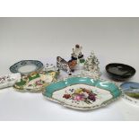 A hand painted 19th century Victorian porcelain di