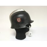 German Firemans helmet with liner & chinstrap