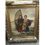 A gilt framed late 19th Century oil on canvas depi