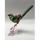 A Swarovski Green Magpie with certificate approx 1