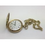 A boxed Rotary pocket watch and chain.