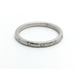 A platinum five stone half eternity diamond ring,