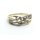 A 9ct gold diamond cluster ring, approx.25ct, appr