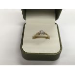 A 9ct gold solitaire diamond ring, approx 1.8g and