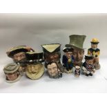 A collection of mainly Doulton character and toby